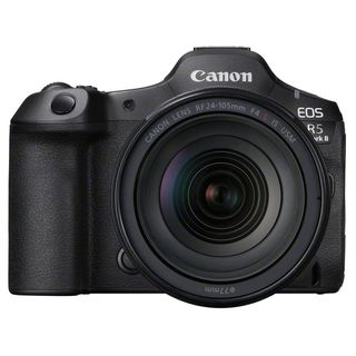 Canon EOS R5 Mark II against a white background