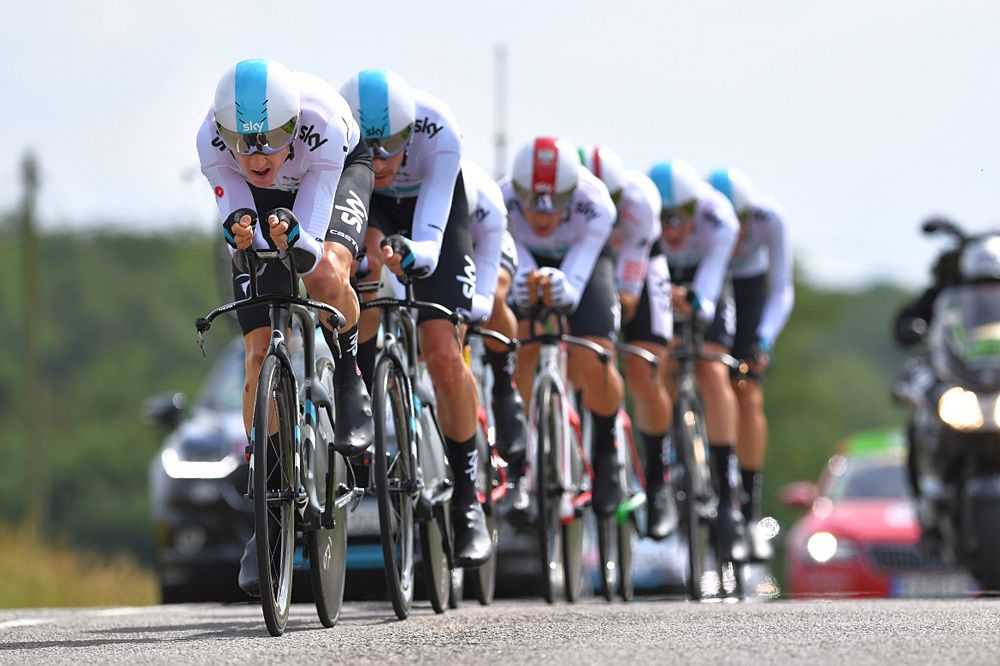 Team Sky at Criterium du Dauphine stage 3 team time trial