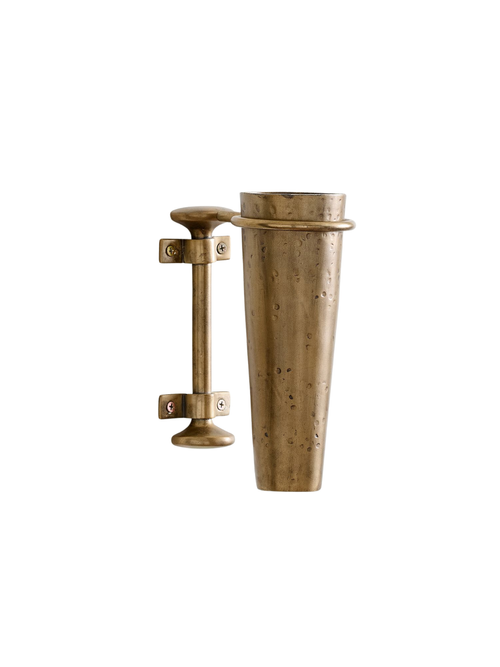Wall-Mounted Brass Vase