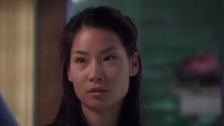 Lucy Liu looking serious in ER