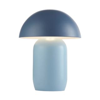 John Lewis Mushroom Portable Dimmable Table Lamp in Haze Blue/Lake Blue