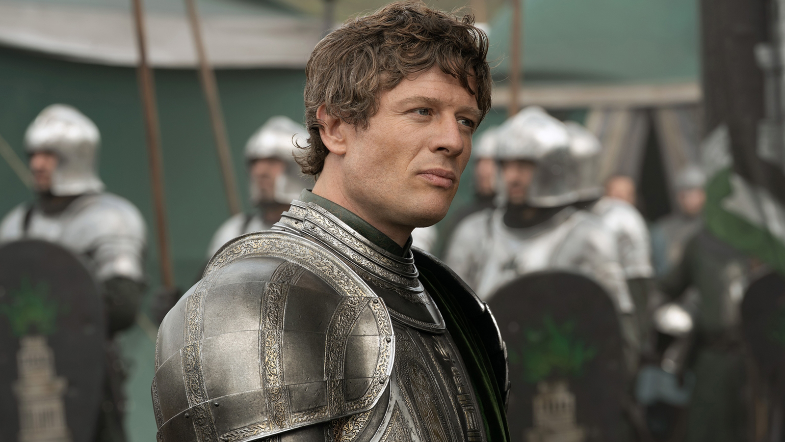 A close up of an armored Ormund Hightower in House of the Dragon season 3