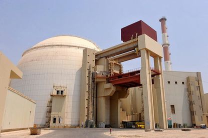 The reactor building at the nuclear power plant in Bushehr, Iran