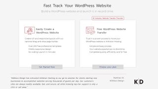 InMotion Hosting's webpage for WordPress migration or site creation