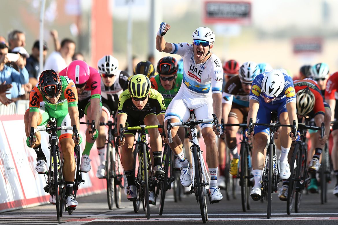 Alexander Kristoff celebrates his victory