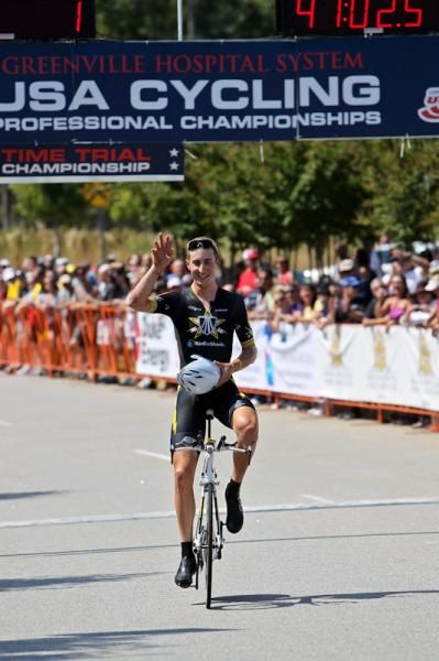 Taylor Phinney (Trek Livestrong/U23) celebrates after his win.