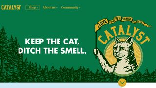 Shot of Catalyst Pet Cat Litter Subscription homepage