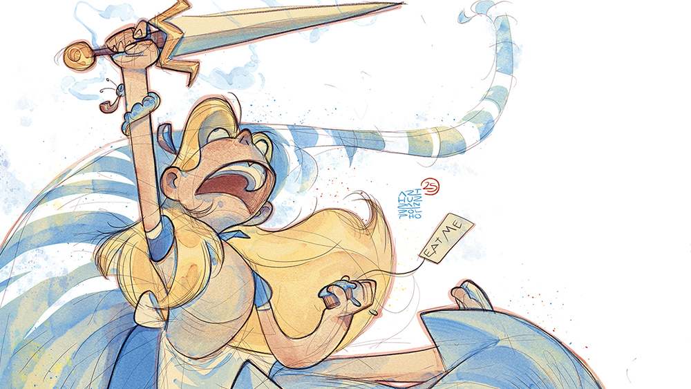 Alice in Wonderland character art