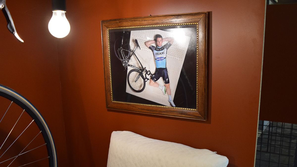 The famous mattress shots from Quick-Step's various pre-season shoots are included in the church