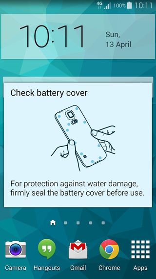 Samsung Galaxy S5 battery cover check