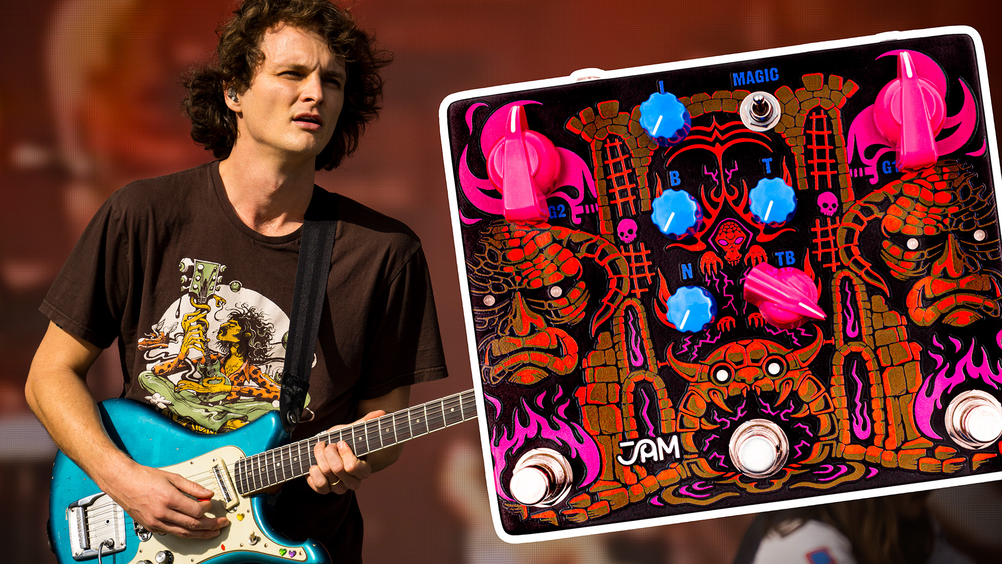 King Gizzard &amp; the Lizard Wizard perform onstage during the We Love Green Festival - Day Three on June 02, 2024 in Paris, France.