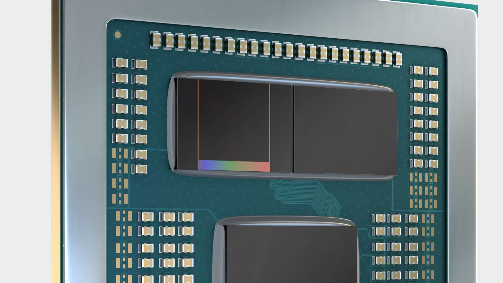 AMD Ryzen 9 7945HX3D CPU close up of cache