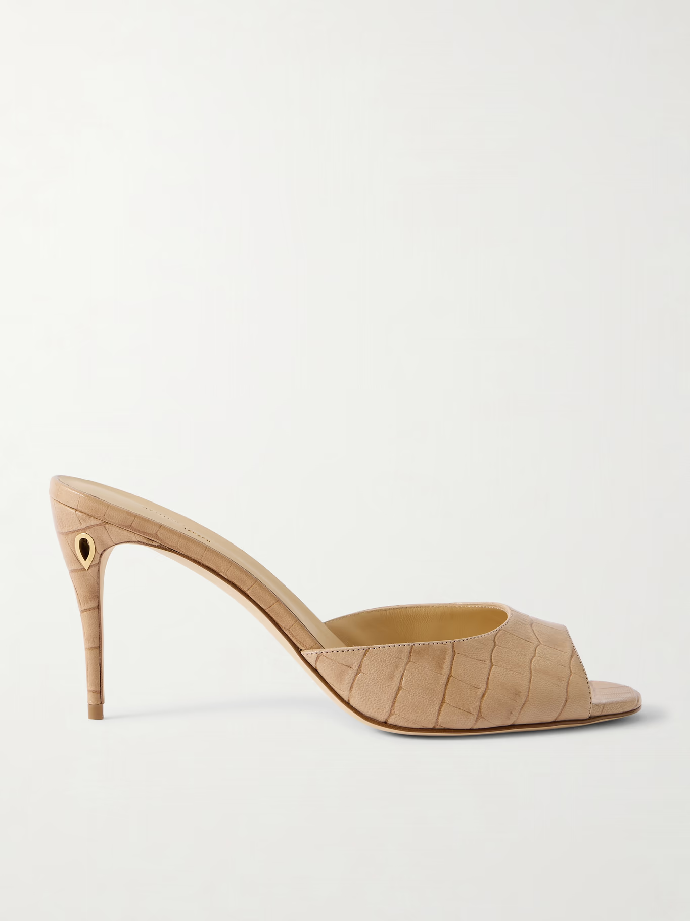 net-a-porter, Guido 85 Croc-Effect Leather Mules