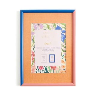 Peach and Cobalt blue frame