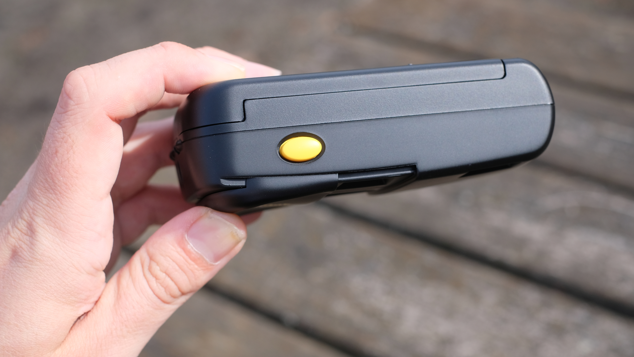 Photograph of the Kodak EC35 point-and-shoot film camera in black