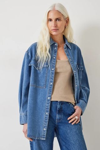 Hush Davina Oversized Denim Shirt