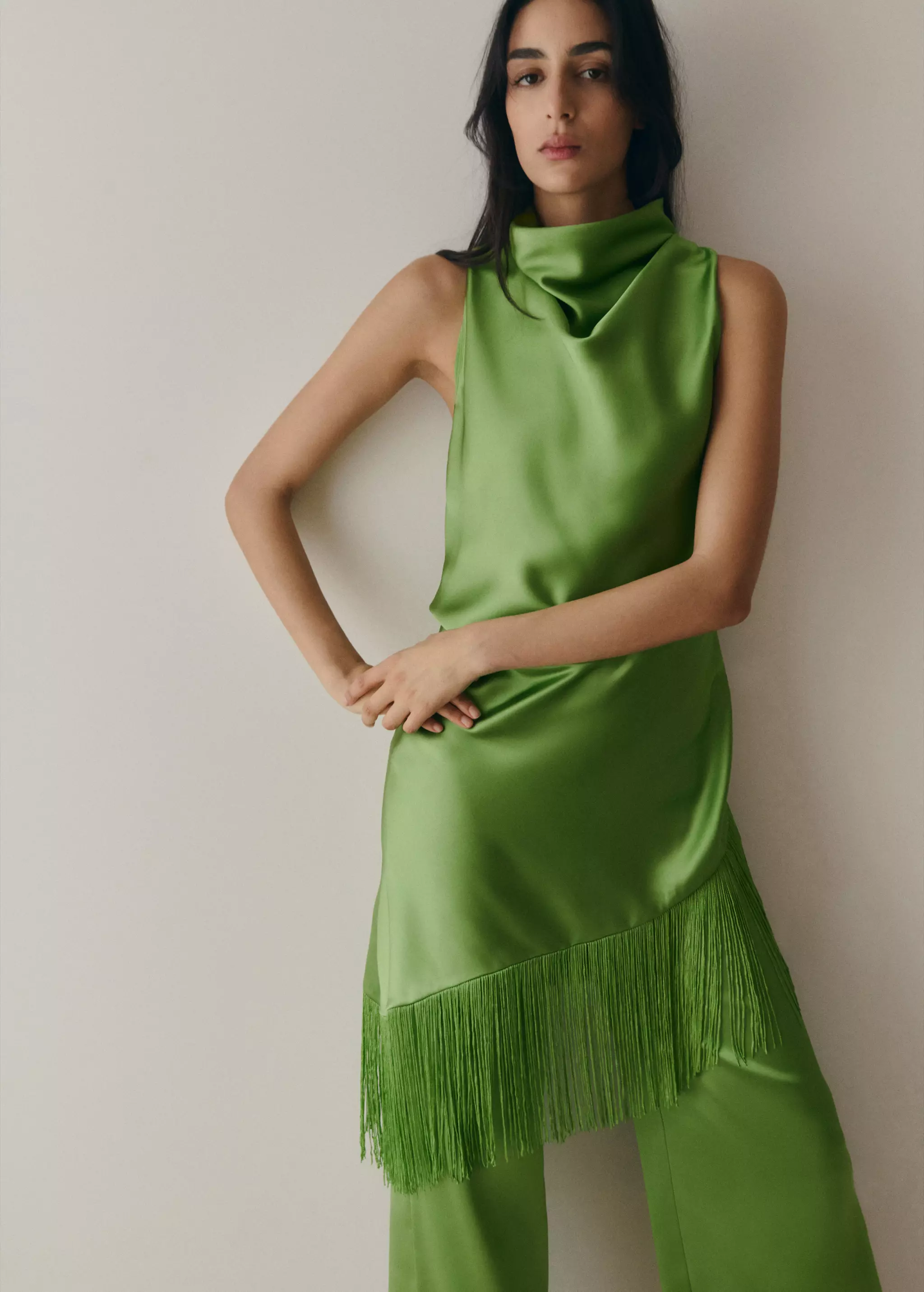 Asymmetrical Fringed Blouse - Women | Mango Usa
