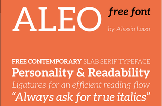 Best free fonts: Sample of Aleo