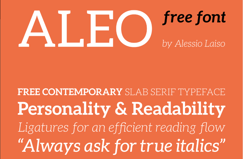 Best free fonts: Aleo