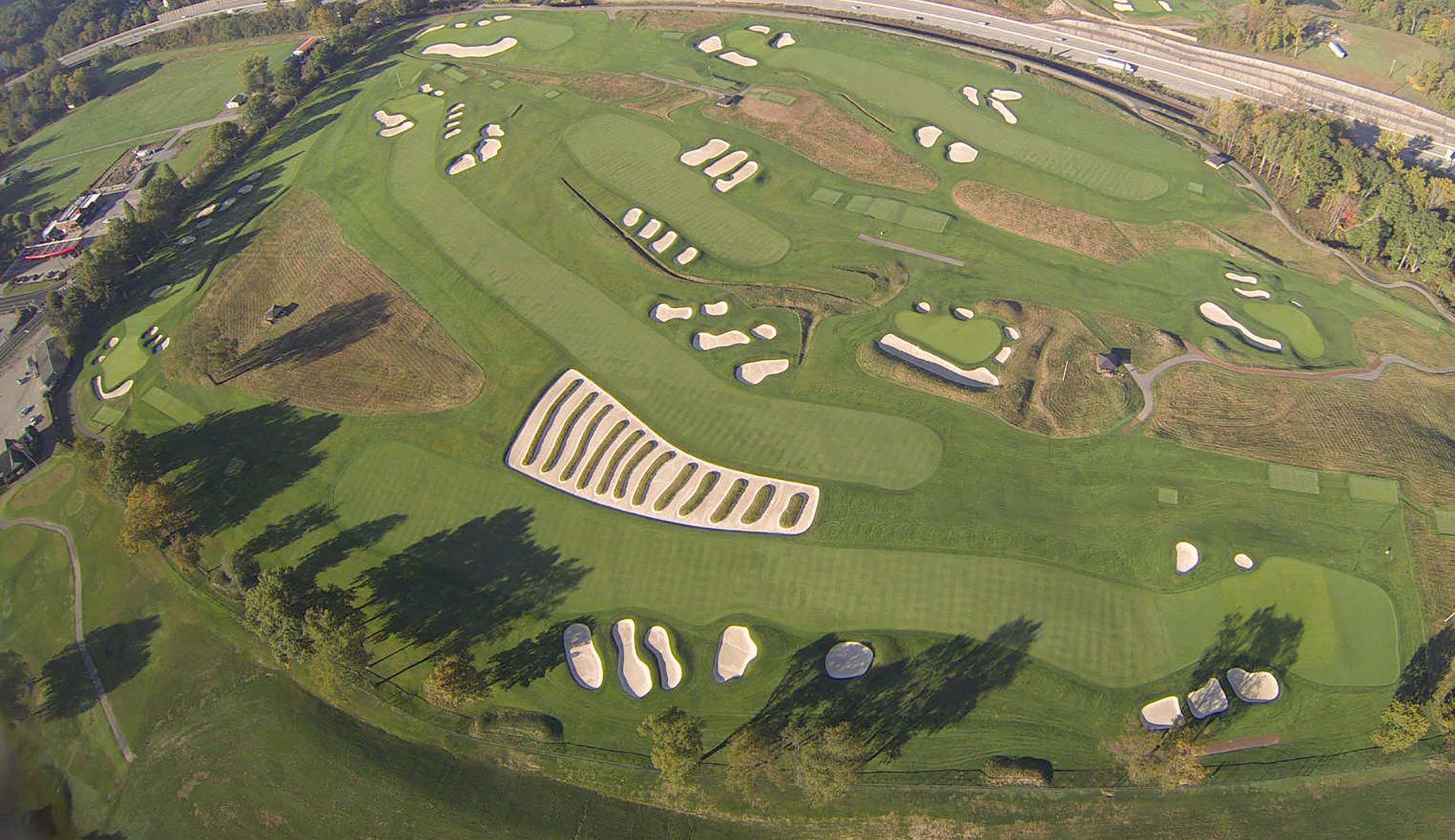 The Church Pews at Oakmont Country Club from above