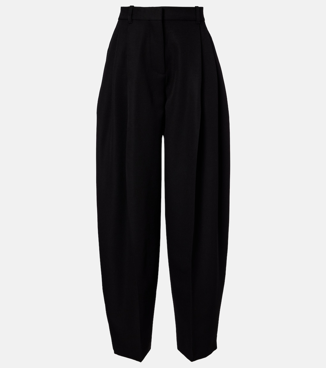 Man's Virgin Wool Wide-Leg Pants in Black - Jacquemus