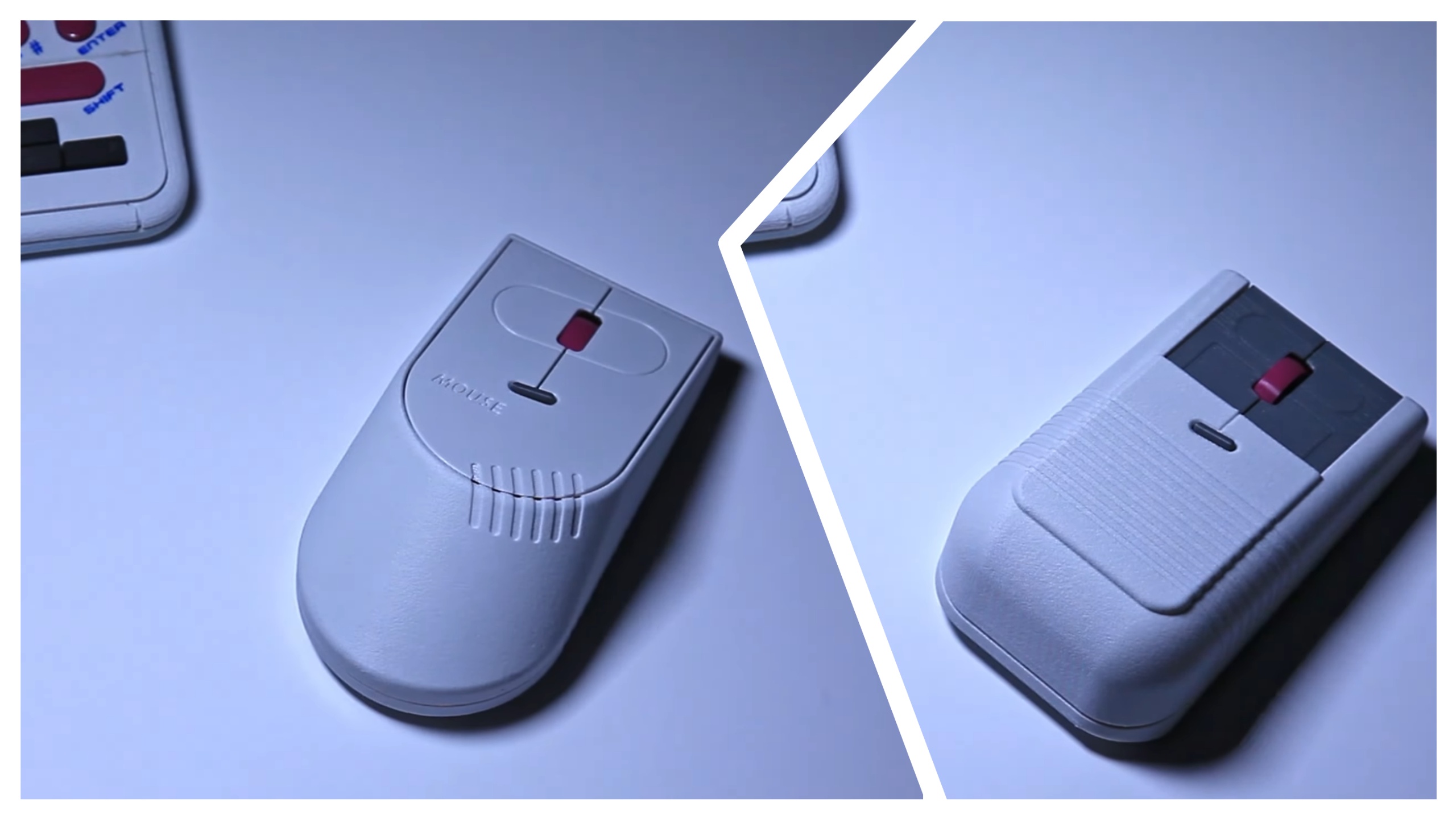 Both mice designed by The Lesser The Besser in a retro GameBoy style 