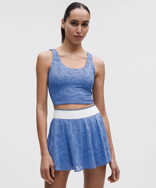 Paisley-Mesh Tennis Tank Top