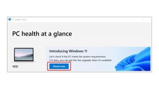 A screenshot of the Windows 11 upgrade checker