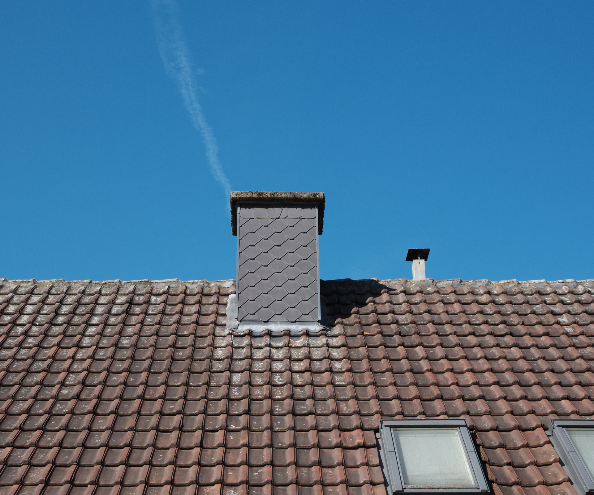 chimney on house roof