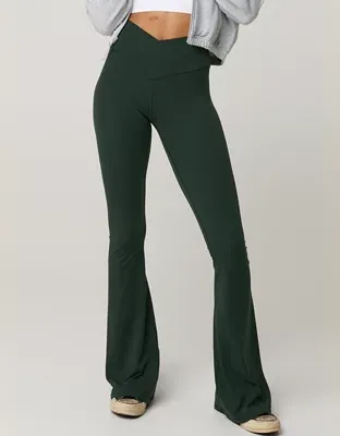 Offline by Aerie Real Me High Waisted Crossover Flare Legging