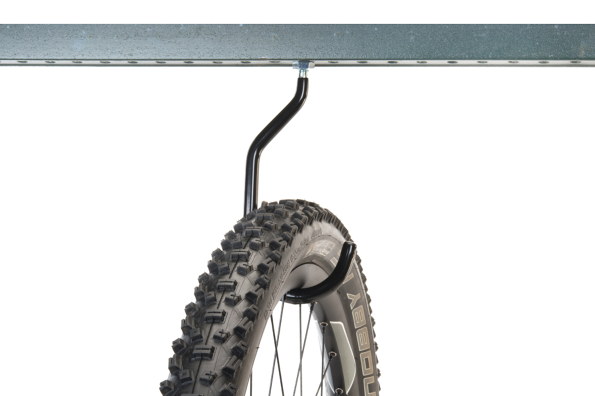 Park Tool 450 Storage Hook, in use here using the racking mounted bolted system