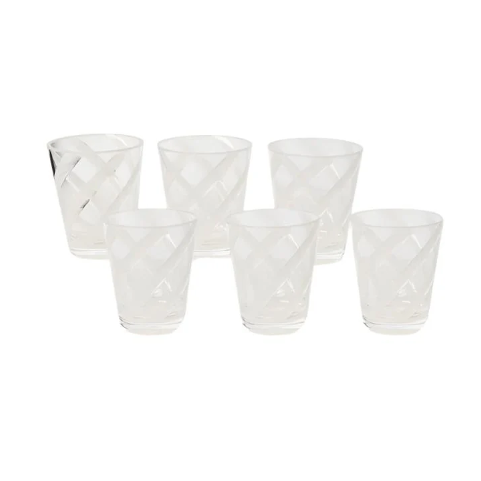 six drink glasses