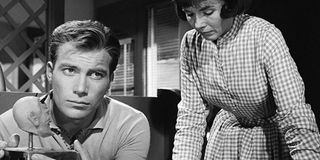 William Shatner with a little devil in The Twilight Zone