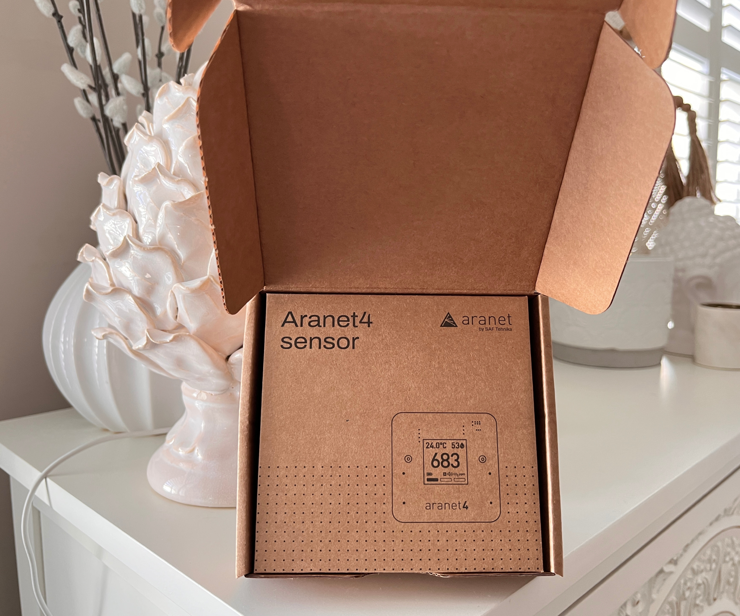 Aranet4 Home monitor being unboxed