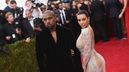 Kanye West and Kim Kardashian on the Red Carpet