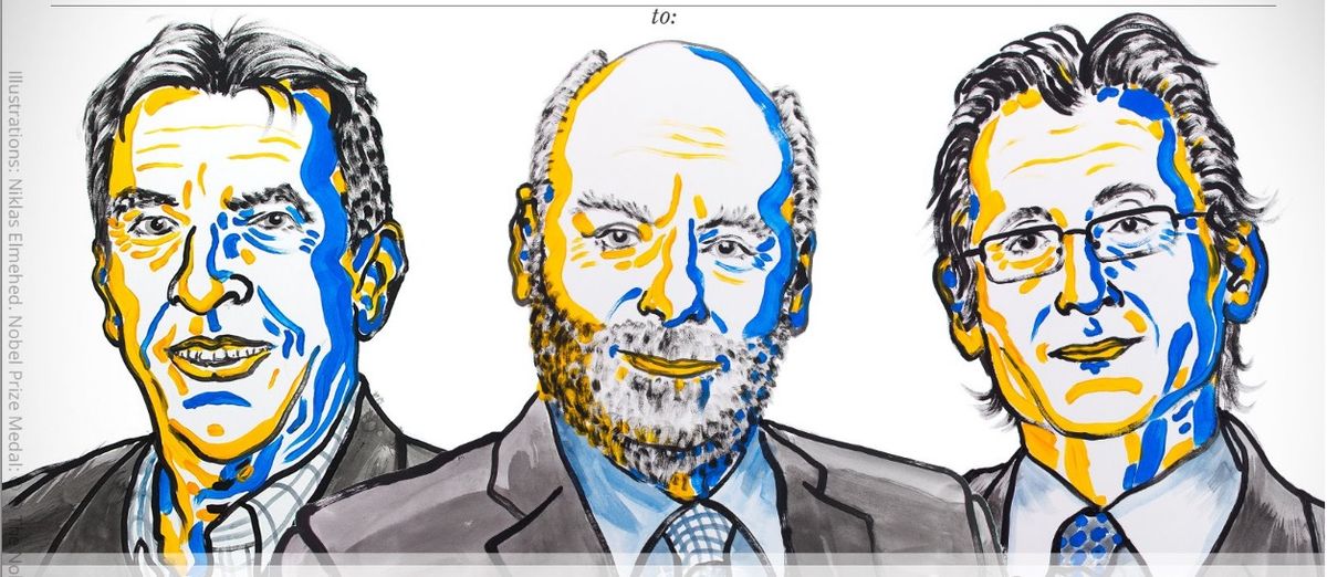 Jean-Pierre Sauvage, Sir J. Fraser Stoddart and Bernard L. Feringa (left to right) jointly shared the 2016 Nobel Prize in Chemistry.