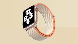 Apple Watch SE on beige background