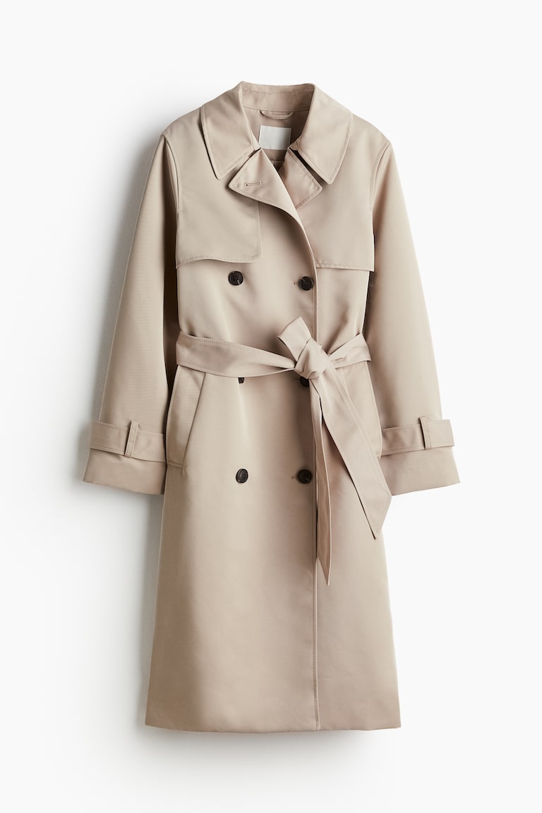 Double-Breasted Twill Trench Coat