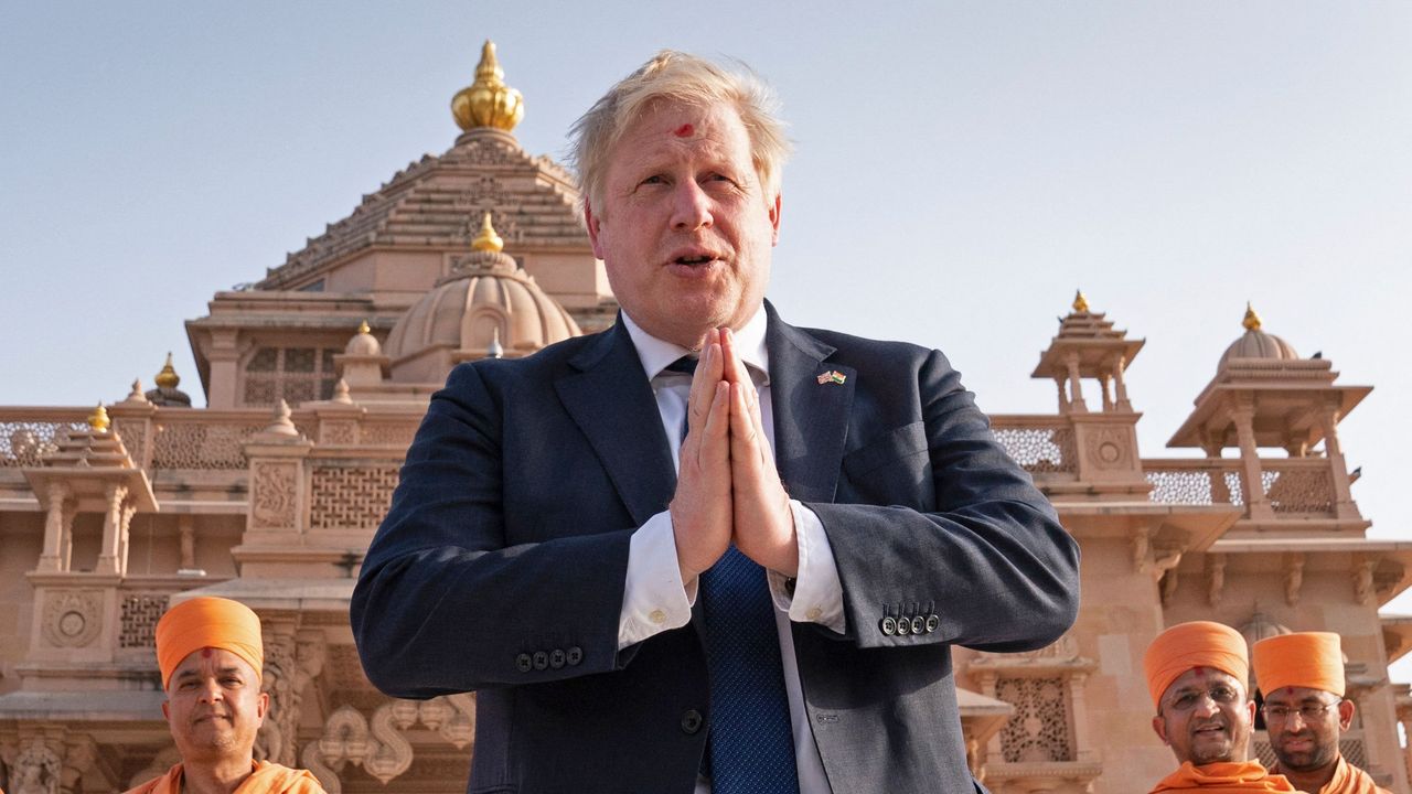 Boris Johnson is currently on a visit to India