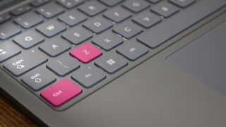 Surface Laptop keyboard with highlighted keys