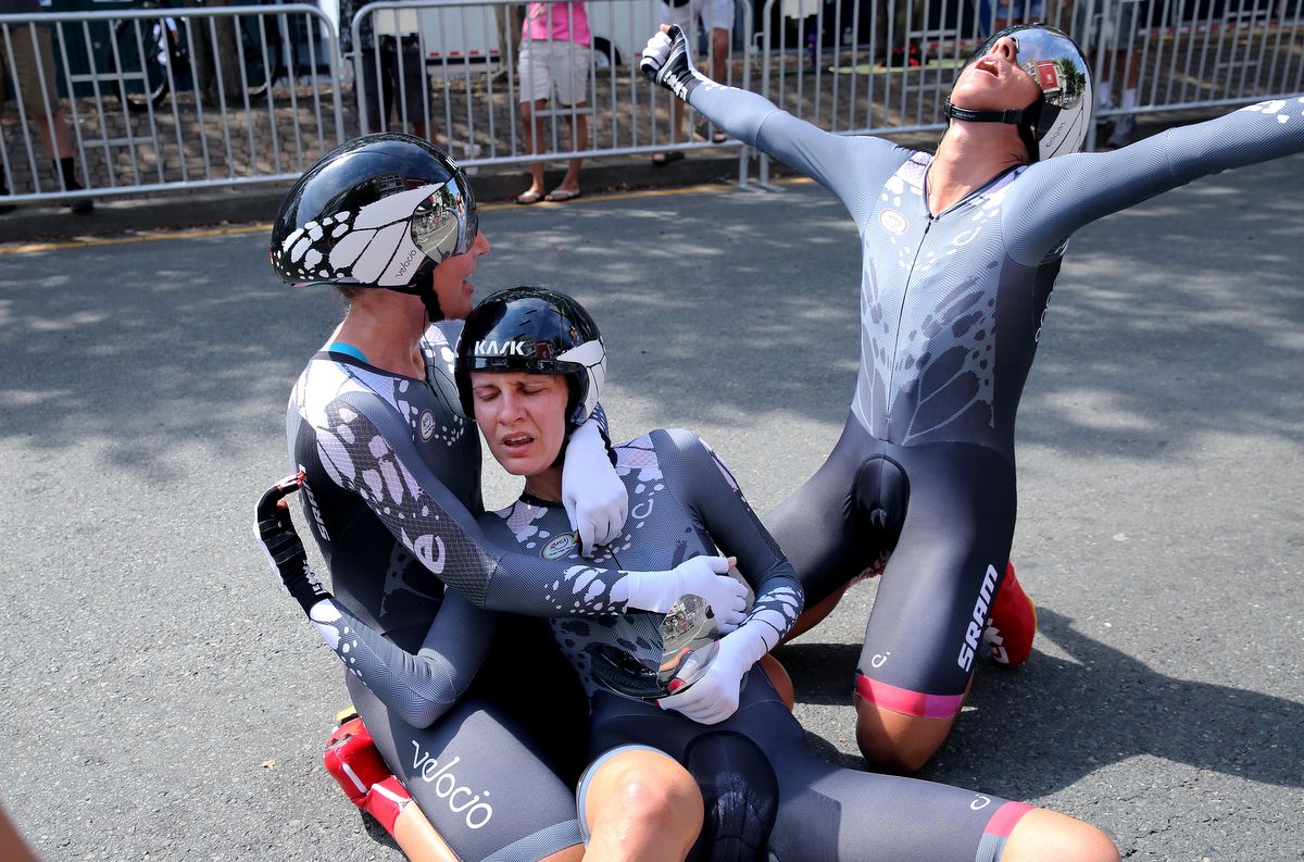 Velocio-SRAM riders cannot believe they've won a fourth title