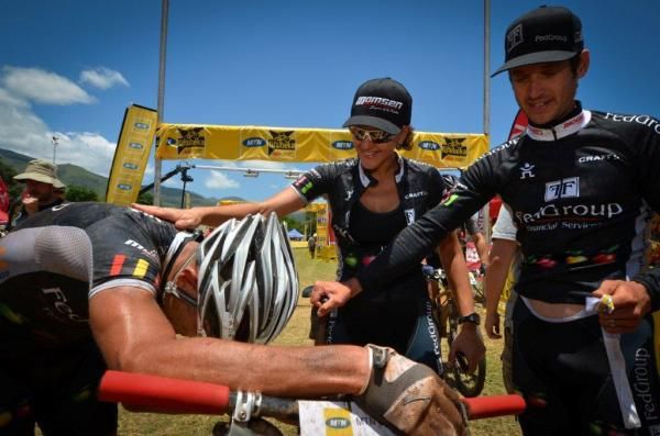 A tired rider after the race