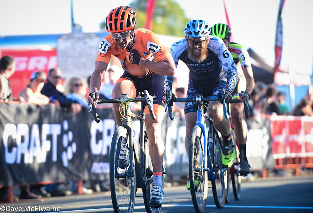 Derrick St. John (Silver Pro Racing) and Robert Marion (American Classic) with one lap remaining