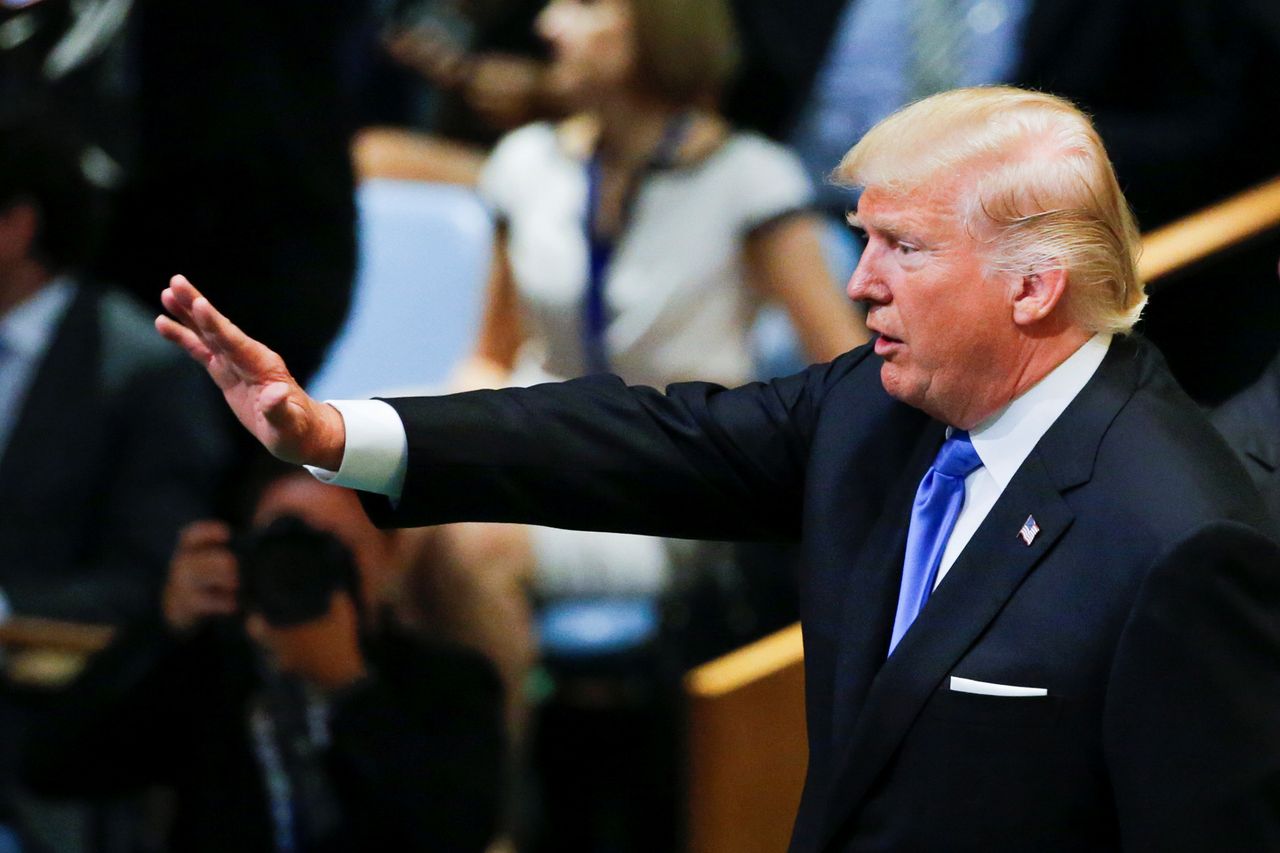 President Trump speaks at the United Nations.