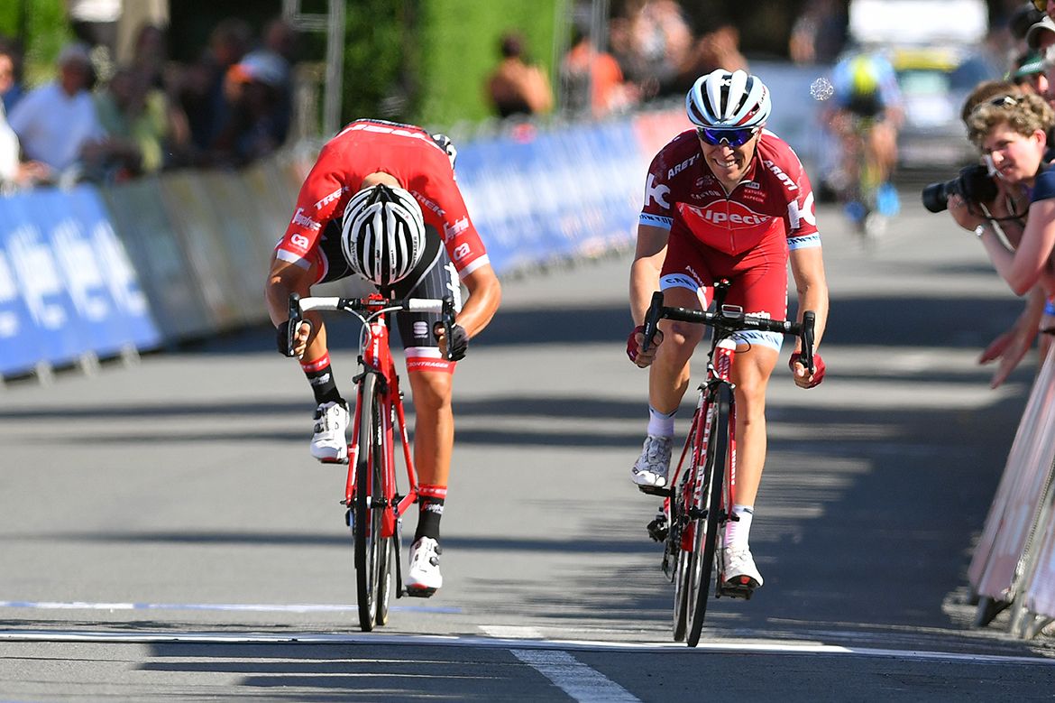Maurits Lammertink pips Ruben Guerreiro for stage 4 of the Baloise Belgium Tour.