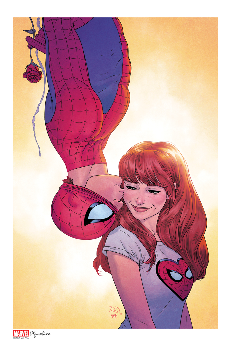 Marvel Art of Russell Dauterman; Marvel comic characters Spider-Man and Gwen
