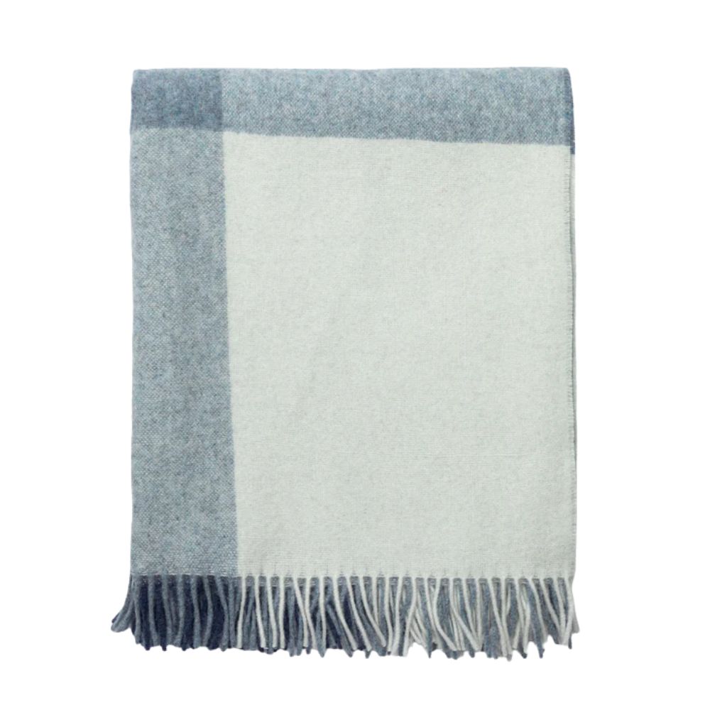 Abner Blue Plaid Throw