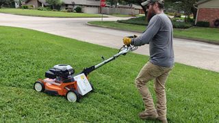 STIHL RM 655 VS Lawn Mower pushed on grass