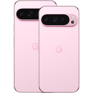 Google Pixel 9 Pro and Pixel 9 Pro XL in Pink showing rear cameras