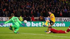 Wolves striker Raul Jimenez opened the scoring in the FA Cup win against Liverpool